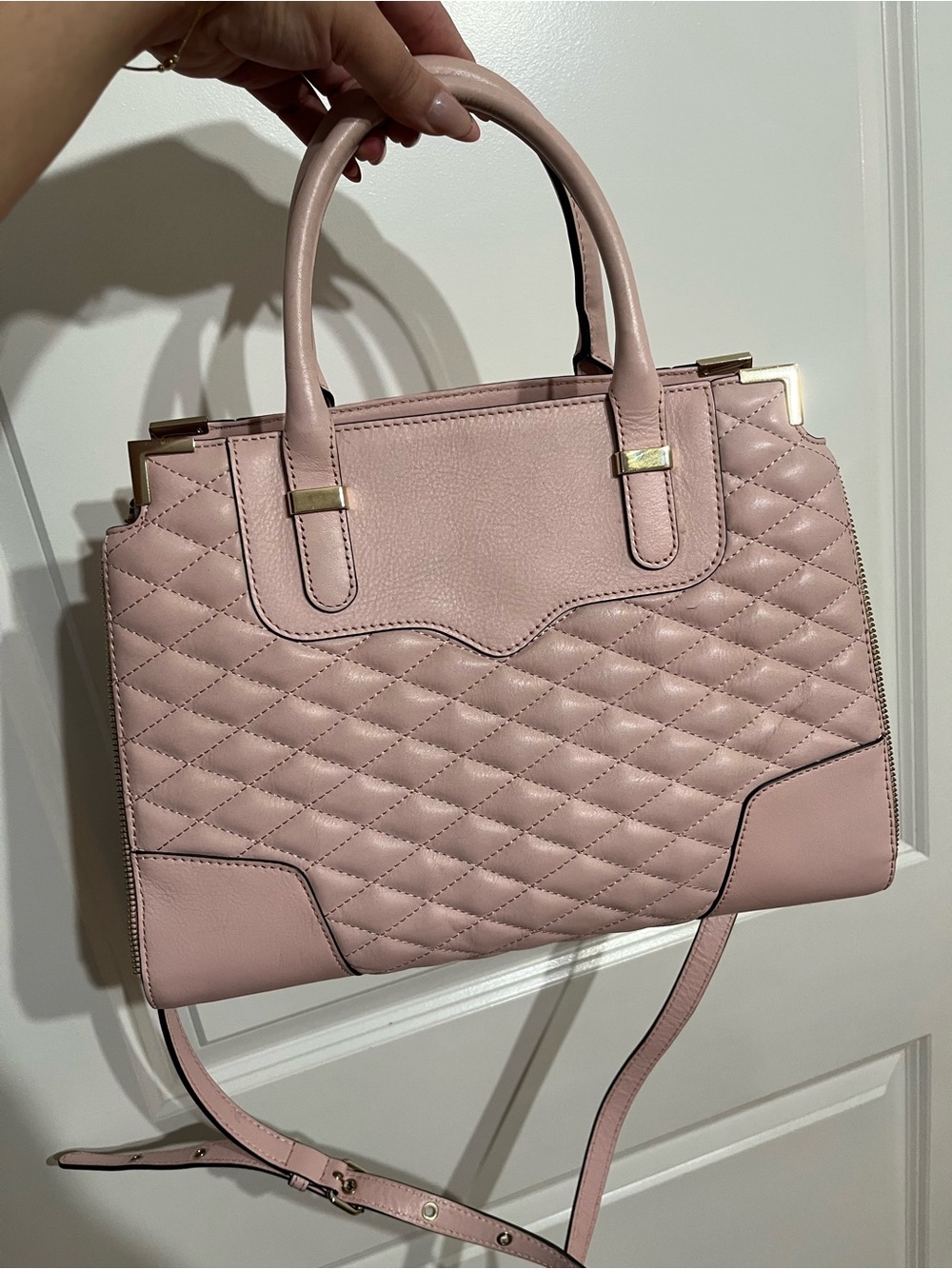 Rebecca Minkoff Quilted Amorous Satchel Pink